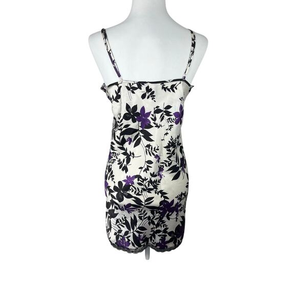 Apt. 9 Women's Satin Babydoll Slip Dress Nightgown with Purple Robe - Picture 3 of 10